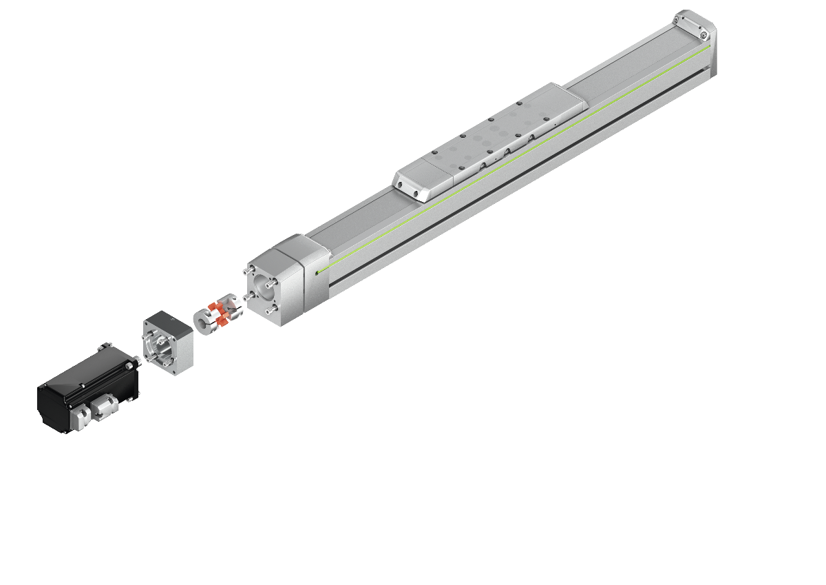 Motor connection and belt drive